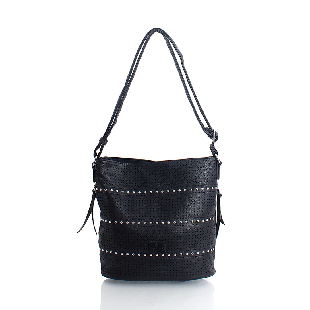 IMG_1082.jpg Τσάντα χιαστί με διάτρητα σχέδια– Μαύρο 567901 - Image 1